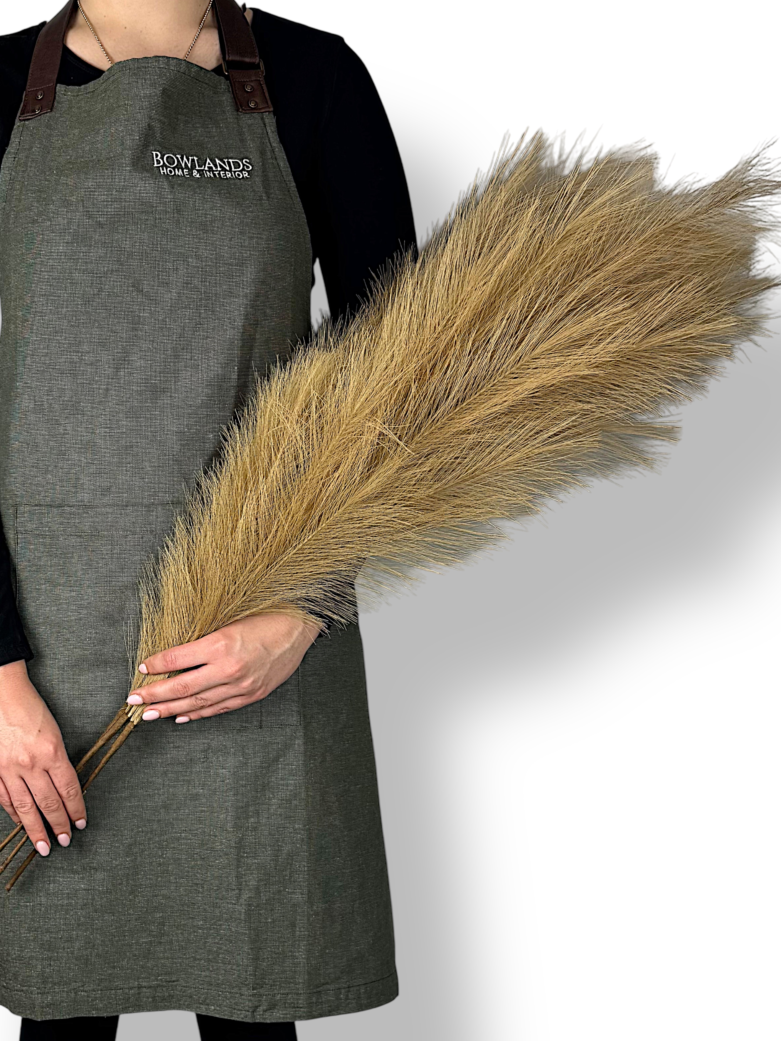 Faux Beige Pampas Grass (90cm - 3 Stems)