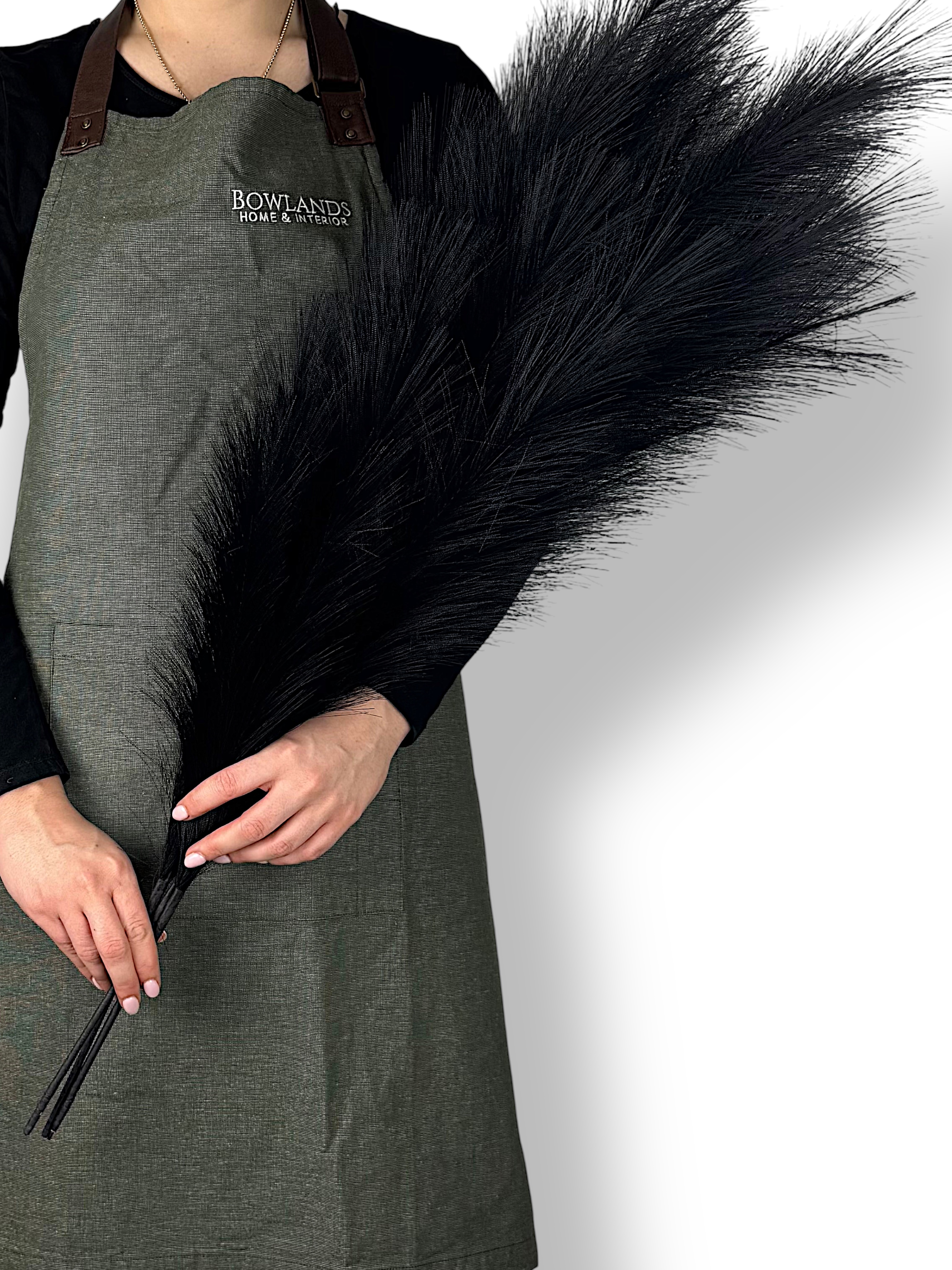 Faux Black Pampas Grass (90cm - 3 Stems)