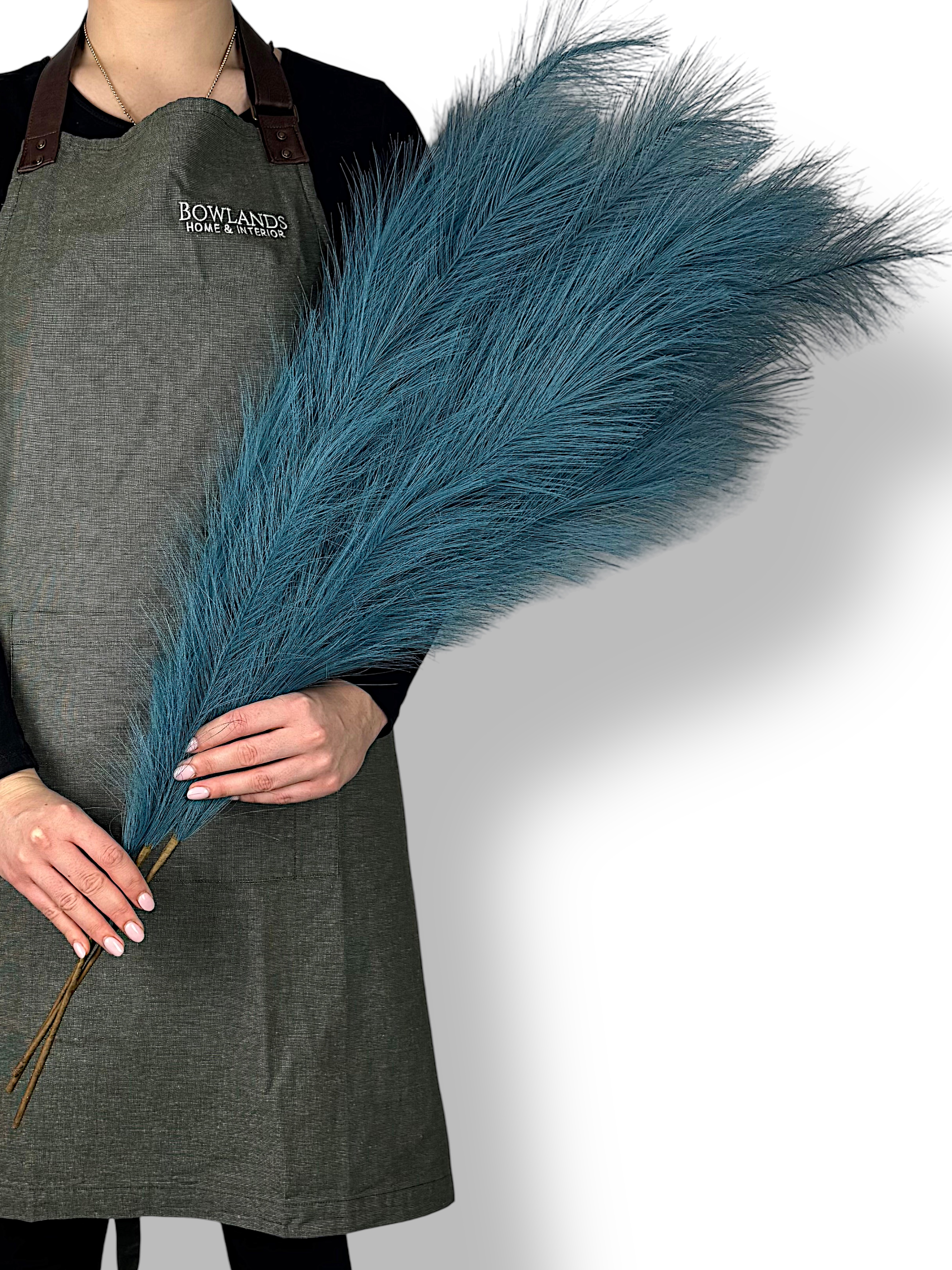 Faux Blue Pampas Grass (90cm - 3 Stems)