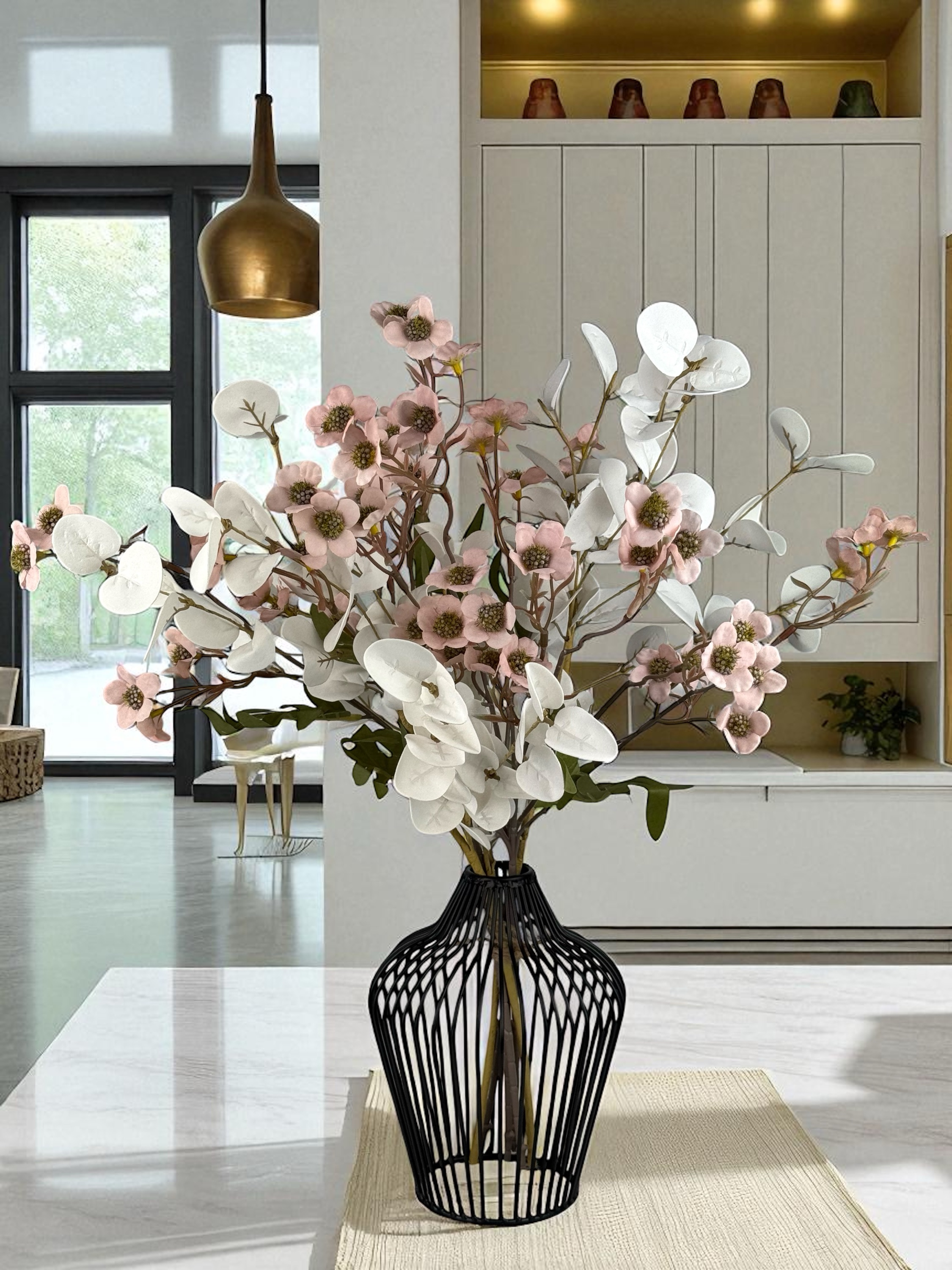 Mini Flower Bunch - Faux Pink Field Flowers Bunch